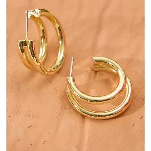 Altar'd State Gold Sculptural Earrings - Picture 3 of 4